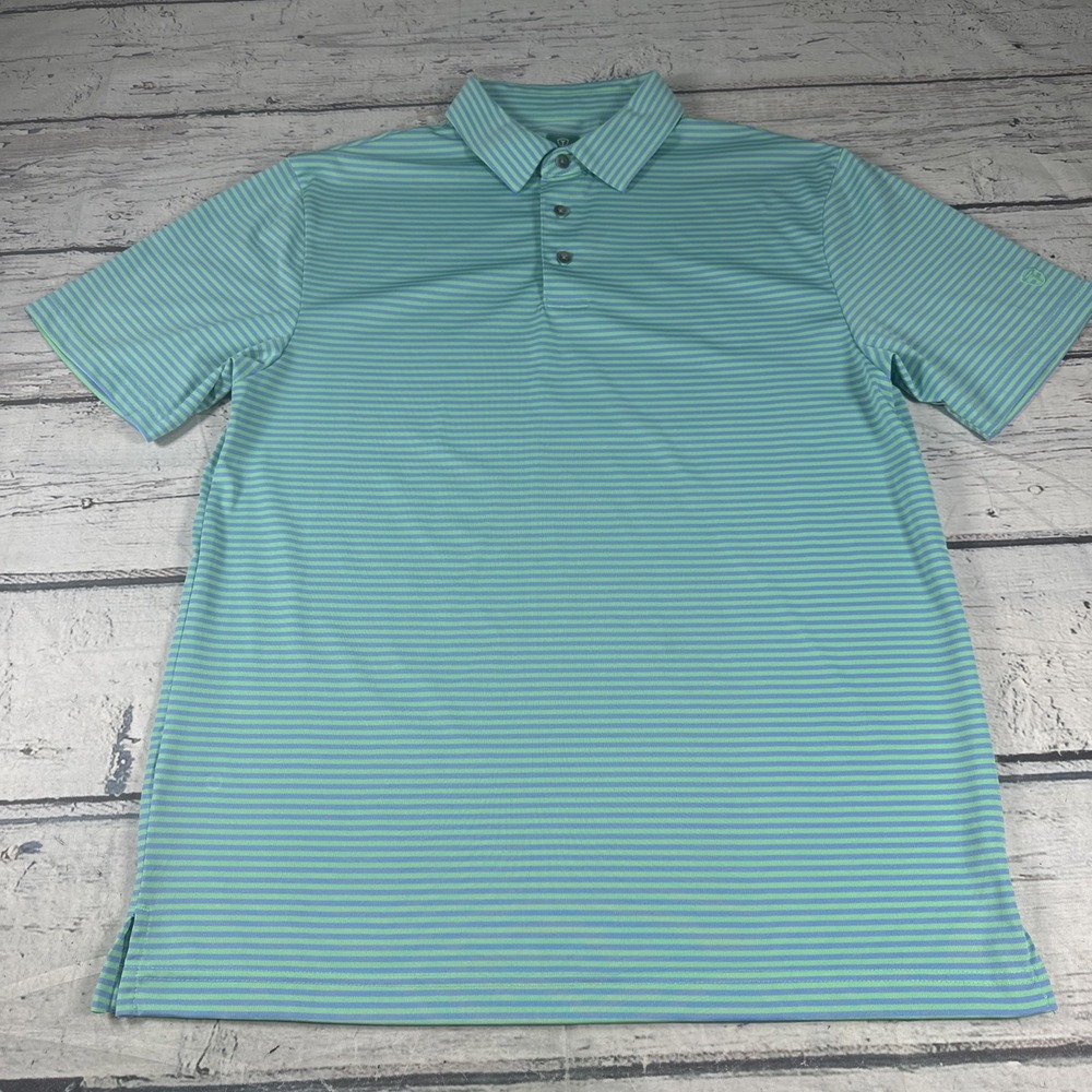 Pro Tour CoolPlay Mens Teal Blue/Green Golf Polo Shirt Size Medium Short Sleeve